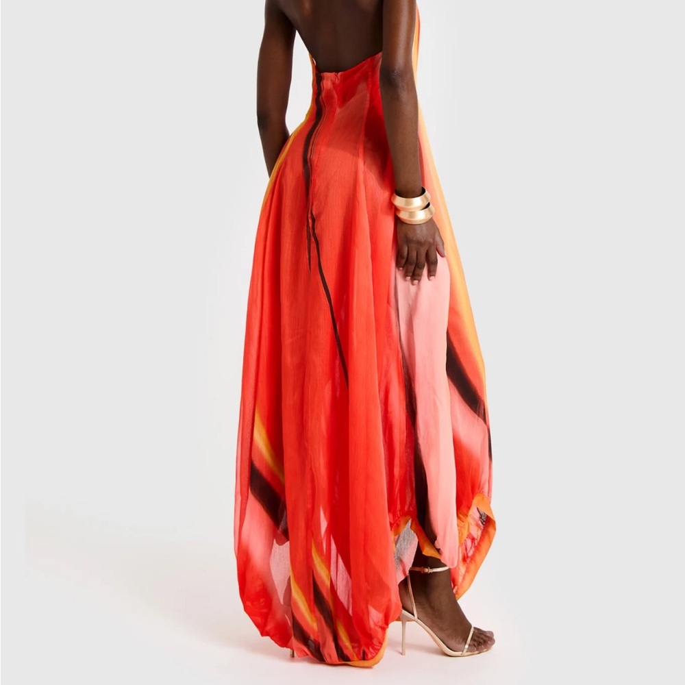BBX Brand Chiffon Balloon Maxi Dress
